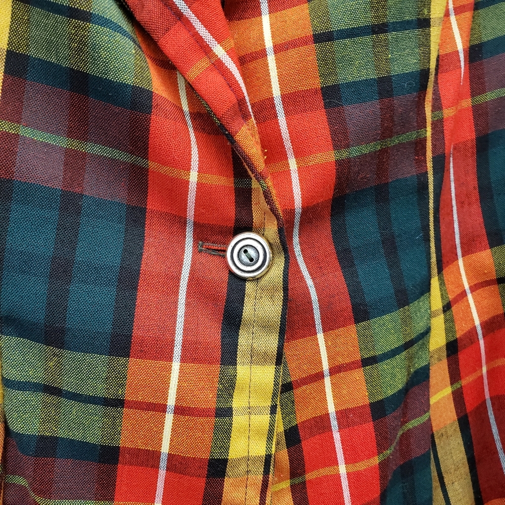 Vintage 1960s Plaid Blazer - Picture 5 of 9